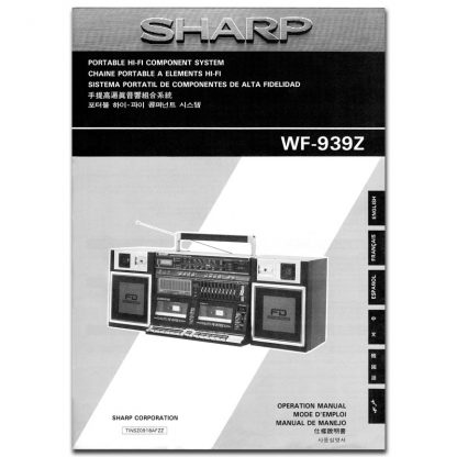 Sharp WF-939Z Manual