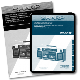 Sharp WF-939z Manual